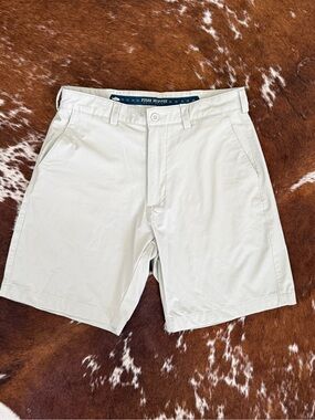 Fish Hippie Men's Flat-Front light khaki Drift Short